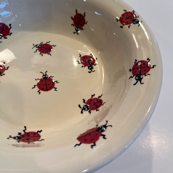 Adorable Handmade Pottery Bowl - “Lady Bug Haven” - Picture 3 of 9